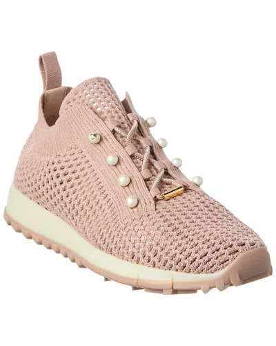 Jimmy Choo Veles Crochet Sneaker In Pink