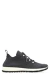 Jimmy Choo Low Top Sneakers With Pearls And Knitted Upper In Black