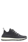 Jimmy Choo Low Top Sneakers With Pearls And Knitted Upper In Black