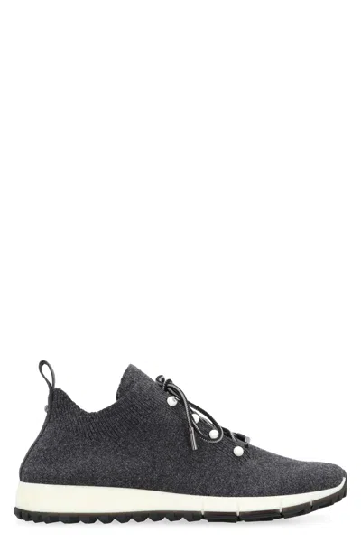 JIMMY CHOO VELES FABRIC LOW-TOP SNEAKERS
