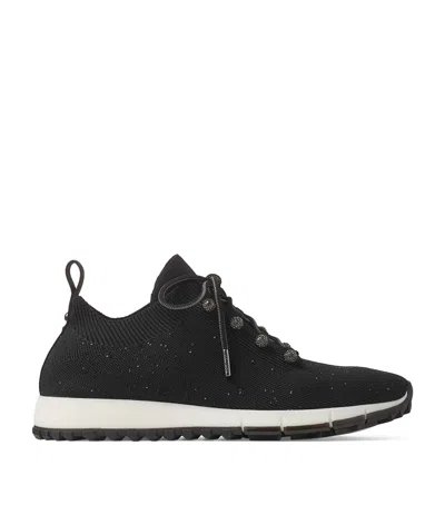 JIMMY CHOO VELES KNITTED GLITTER SNEAKERS