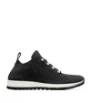 Jimmy Choo Low Top Sneakers With Pearls And Knitted Upper In Black