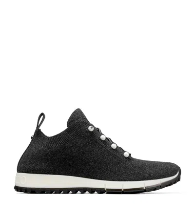 JIMMY CHOO VELES KNITTED GLITTER SNEAKERS