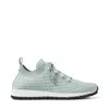 Jimmy Choo Womens Veles Diamond-texture Knitted Low-top Trainers X Light Verde Eur 41 / 8 Uk