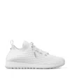 Jimmy Choo Veles Cotton Knit Pearly Stud Sneakers In White