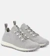 Jimmy Choo Veles Pearl Embellished Sneakers In Gray