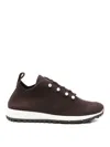 Jimmy Choo Womens  Veles Cashmere-knit Low-top Trainers In Brown