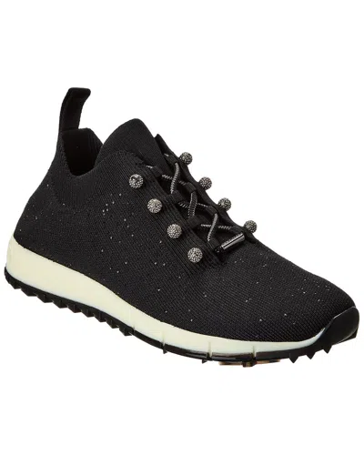 Jimmy Choo Veles Sequin Knit Sneaker In Black