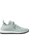 Jimmy Choo Womens Veles Diamond-texture Knitted Low-top Trainers X Light Verde Eur 41 / 8 Uk