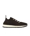 Jimmy Choo Cashmere Knit Sneakers Pearl Embellishments In Black