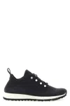 Jimmy Choo Low Top Sneakers With Pearls And Knitted Upper In Black