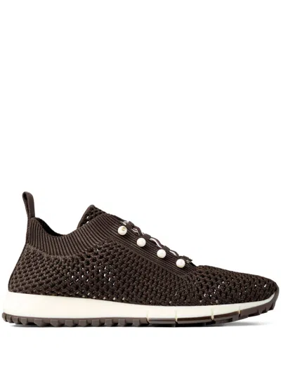 Jimmy Choo Veles Sneakers In Brown