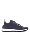 Jimmy Choo Low Top Sneakers With Pearls And Knitted Upper In Negro