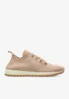 Jimmy Choo Velles Macaron Sequin Knit Sneakers In Beige