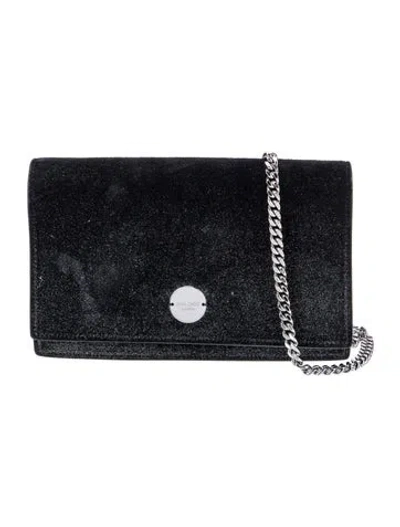 Pre-owned Jimmy Choo Velvet Clutch In Black