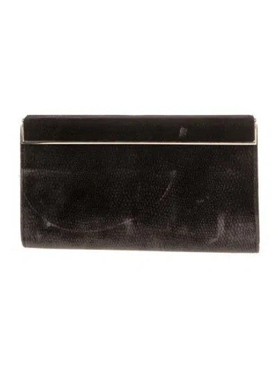 Pre-owned Jimmy Choo Velvet Clutch In Brown