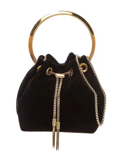Pre-owned Jimmy Choo Velvet Evening Bag In Black