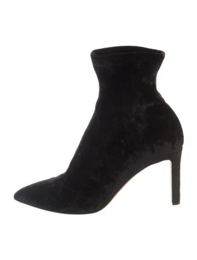 Pre-owned Jimmy Choo Velvet Sock Boots In Black
