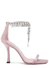 Jimmy Choo Verity Crystal Satin Sandals In Pink