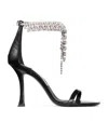 Jimmy Choo Verity 100 Crystal Embellished Leather Sandals In Black