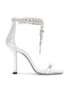 Jimmy Choo 'verity' Metallic Sandals With High Stiletto Heel In Silver