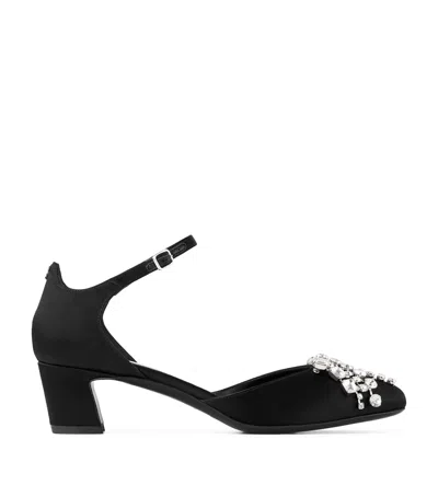JIMMY CHOO VERITY 45 SATIN PUMPS