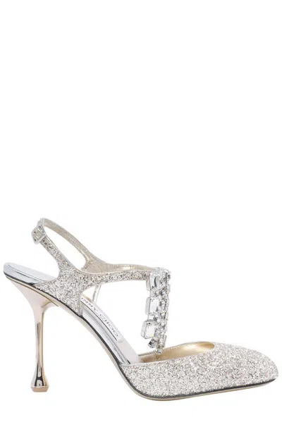 Jimmy Choo 95mm Verity Pumps In Silver