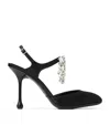 Jimmy Choo Verity 95 Embellished Satin Pumps