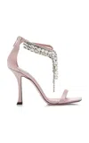 Jimmy Choo Verity Crystal Satin Sandals In Pink