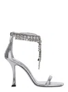 Jimmy Choo 'verity' Metallic Sandals With High Stiletto Heel