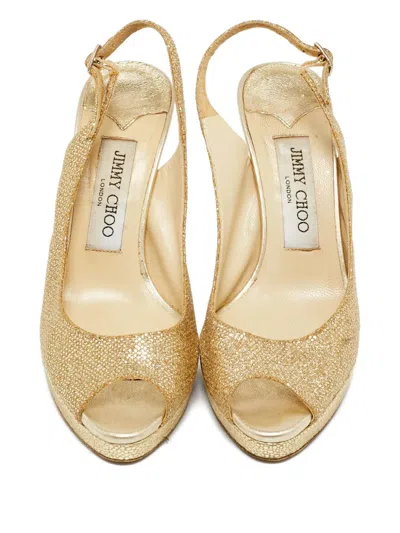 Pre-owned Jimmy Choo Verity Pumps In Gold