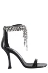 Jimmy Choo Verity 100 Crystal Embellished Leather Sandals In Black