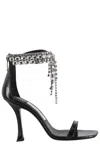 Jimmy Choo Verity 100 Crystal Embellished Leather Sandals In Black