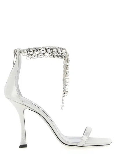 Jimmy Choo 'verity' Sandals In Silver
