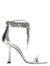 Jimmy Choo 'verity' Metallic Sandals With High Stiletto Heel
