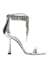 Jimmy Choo Vinca 95 Embellished Open Toe Sandals In Silver
