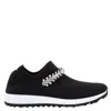 Jimmy Choo Verona Black Knit Trainers With Crystals In Multi