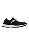 Jimmy Choo Verona Crystal Embellished Sneakers In Black