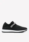 Jimmy Choo Verona Crystal Embellished Sneakers In Black