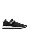 Jimmy Choo Verona Black Knit Trainers With Crystals