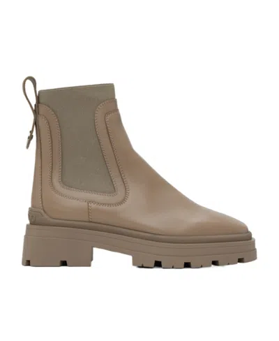 Jimmy Choo Veronique Logo-plaque Boots In Brown
