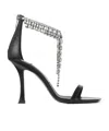 Jimmy Choo Verity 100 Crystal Embellished Leather Sandals In Black
