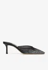 Jimmy Choo Vivi 65 Mesh Embellished Mules
