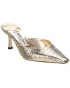 Jimmy Choo Vivi 65 Leather Mule In Gold
