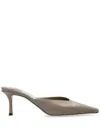 Jimmy Choo Square Toe High Heel Sandals In Brown