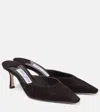 Jimmy Choo Vivi 65 Lizard Print Leather Mules In Brown