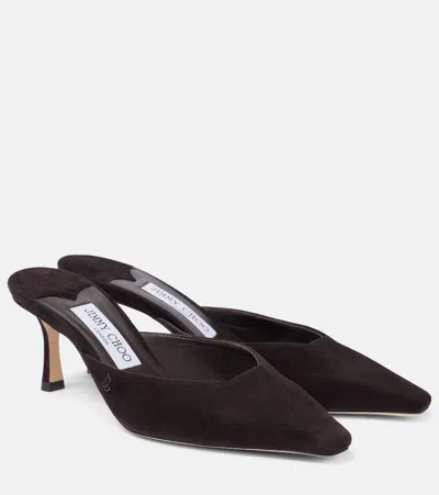 JIMMY CHOO VIVI 65 SUEDE MULES