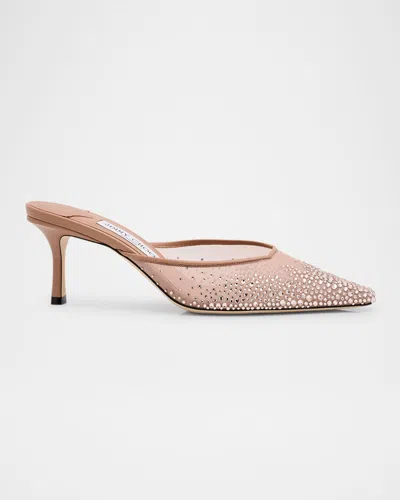 JIMMY CHOO VIVI CRYSTAL MESH MULE PUMPS