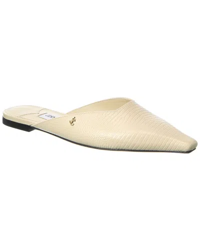 Jimmy Choo Vivi Leather Flat In White