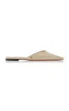 Jimmy Choo Pantoletten Vivi Aus Metallic-leder In Ivory